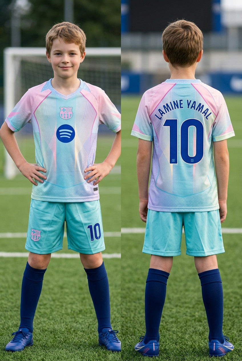 Maillot football enfant style club espagnol packs au choix