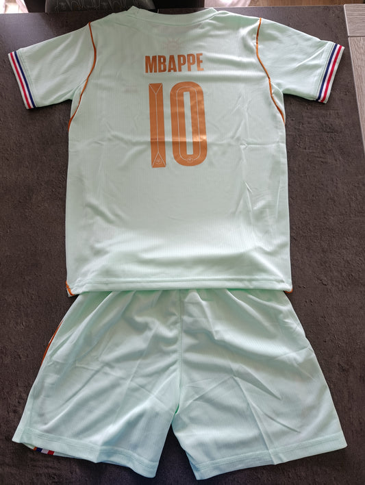 Ensemble foot enfant ⚽ – 3 pièces – style équipe France menthe 10