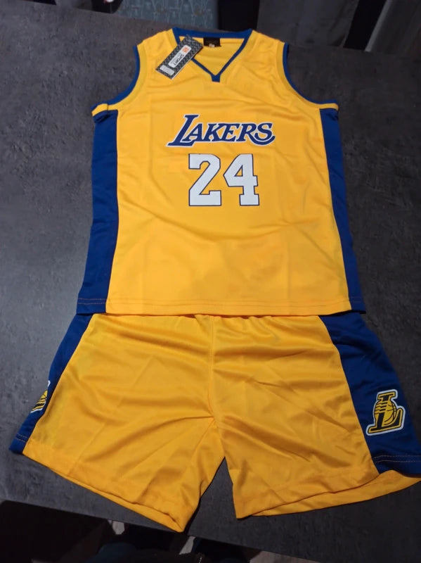 Magnifique Tenue NBA inspirée de Kobe Bryant aux Los Angeles Lakers Jaune, Blanc, Violet ou Noir