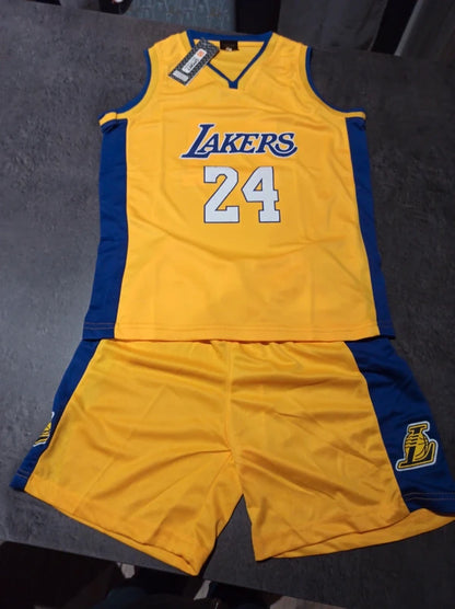 Tenue NBA Kobe Bryant Los Angeles Lakers - Maillot jaune numéro 24