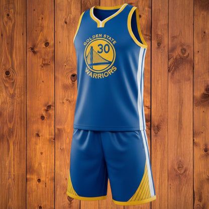 Tenue NBA Golden State Warriors Stephen Curry - Maillot bleu numéro 30
