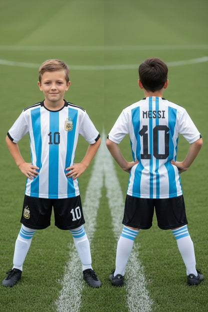 Tenue football enfant complète 3 pièces – variante Argentine