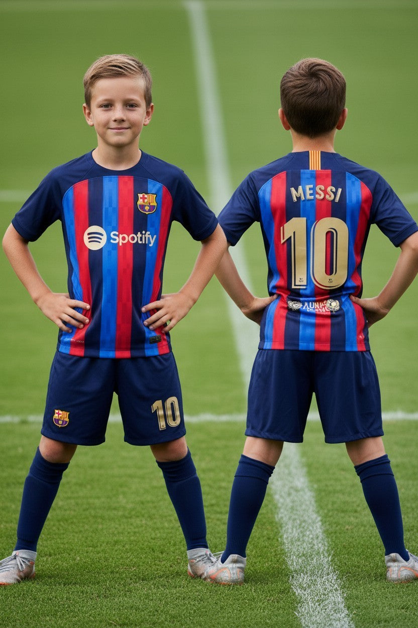 Tenue football enfant complète 3 pièces – variante club espagnol