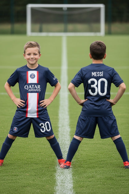 Tenue football enfant complète 3 pièces – variante parisienne