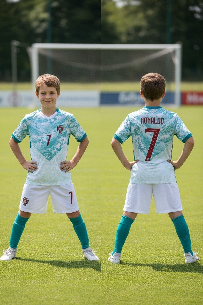 Tenue foot enfant ⚽ – 3 pièces – 5 modèles – Style joueur portugais 7