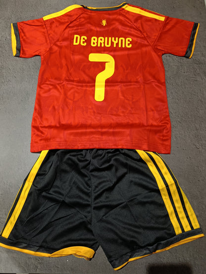 Tenue football enfant style Belgique rouge et noir N°7 – photo produit 1