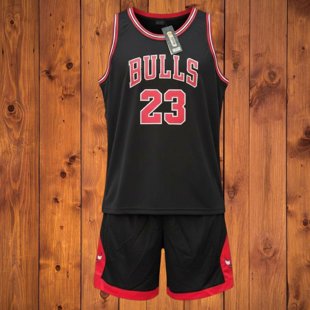 Tenue NBA inspirée de Michael Jordan aux chicago Bulls rouge, noir ou blanc