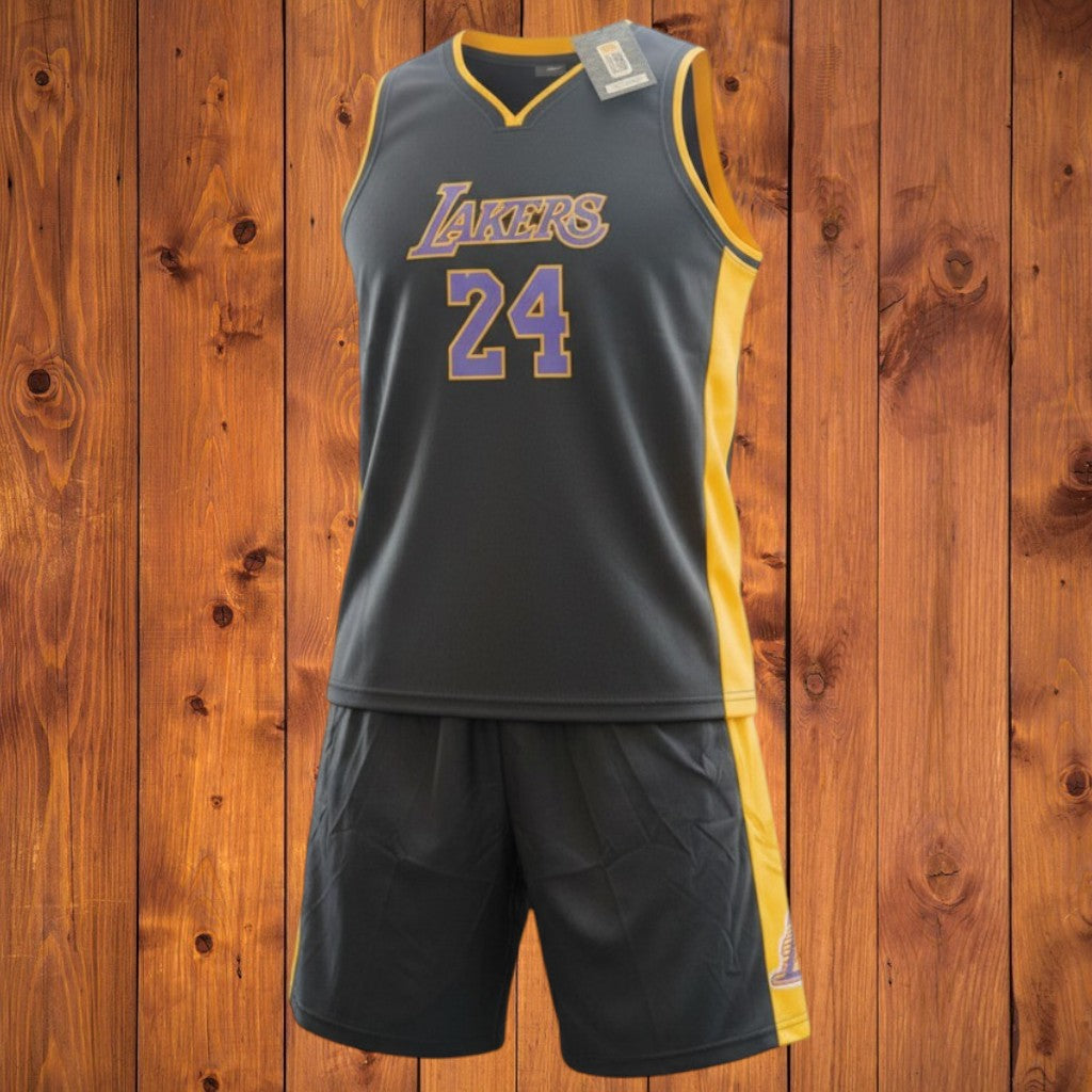 Magnifique Tenue NBA inspirée de Kobe Bryant aux Los Angeles Lakers Jaune, Blanc, Violet ou Noir