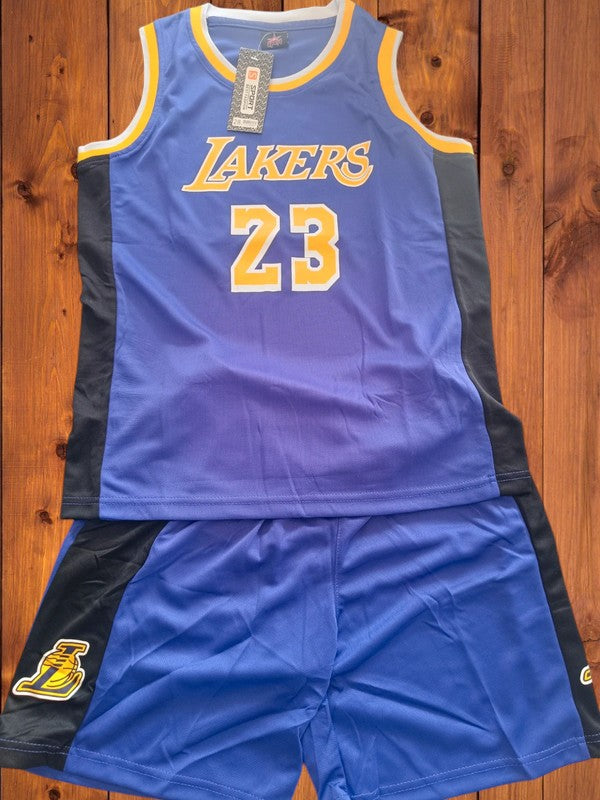 Tenue NBA LeBron James Los Angeles Lakers - Maillot violet et jaune