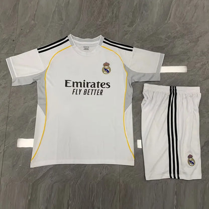 Tenue football enfant personnalisable style club espagnol – variante blanche 3