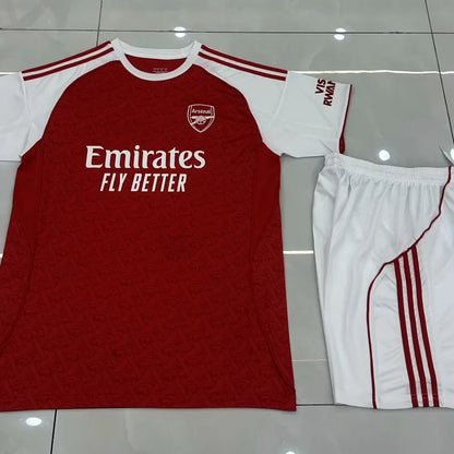 Tenue football enfant personnalisable – rouge et blanc