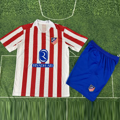 Tenue football enfant personnalisable rouge et blanc – photo produit