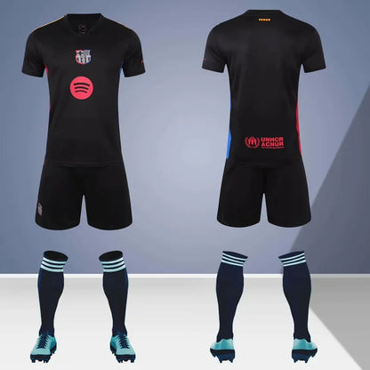 Tenue football enfant personnalisable style club espagnol – noir photo produit