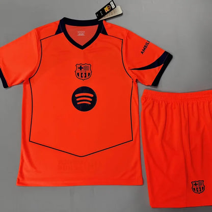 Tenue football enfant personnalisable style club espagnol – orange photo produit