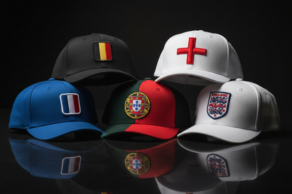 Présentation de casquettes football par pays