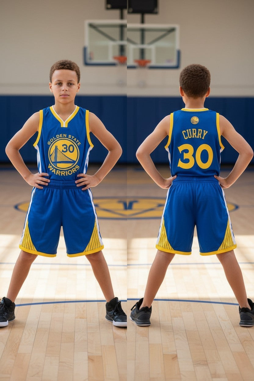 Tenue basket enfant style Golden State N°30 – 2 pièces