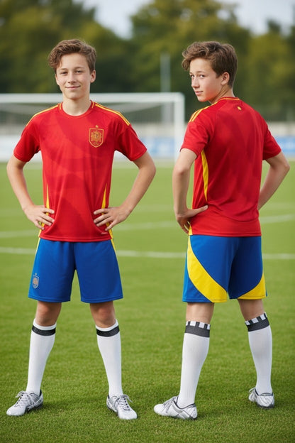 Tenue football enfant personnalisable style équipe espagnole