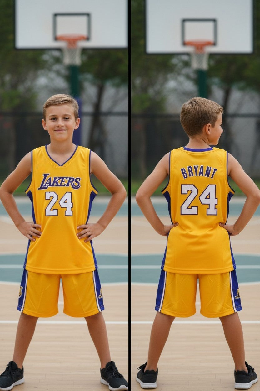 Tenue basket enfant style Lakers N°24 – 2 pièces