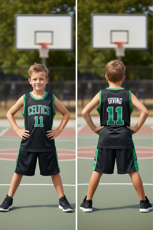 Tenue basket enfant 🏀 – 2 pièces – 3 couleurs – Style Boston Celtics N°11