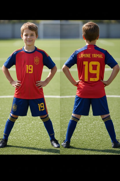 Tenues enfant inspirées de Lamine Yamal – Barça & Espagne – 5 modèles