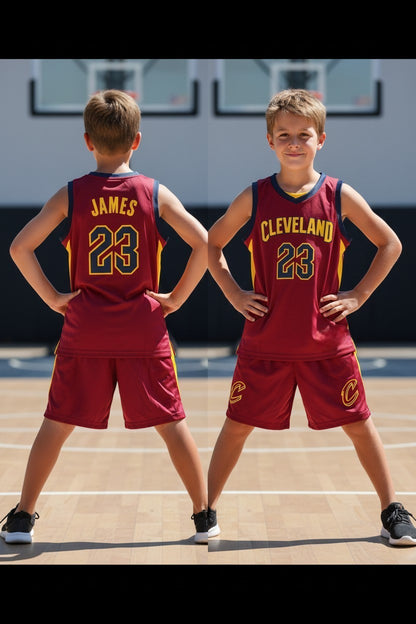 Tenue basket enfant style Cleveland N°23 – 2 pièces