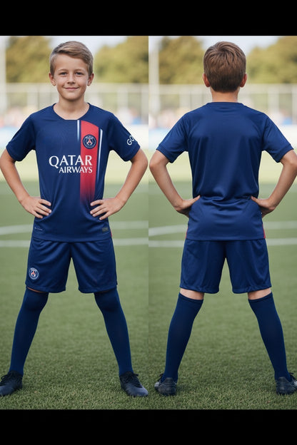 Tenue football enfant personnalisable style parisien