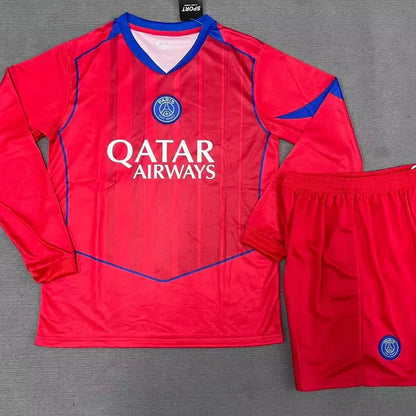 Tenue football enfant personnalisable style parisien – variante rouge